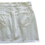 J.Crew Denim Skirt White Cotton Distressed Denim Jean Mini Skirt Size 0 Photo 6