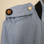 Zadig & Voltaire Jacket Light Blue Military Style Skull Zip Up Patch Casual Photo 6