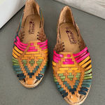 Women’s Spanish Huarache‎ Leather Braided Sandals Slip Ons Shoes Size 6.5 Photo 0