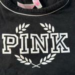 PINK - Victoria's Secret Victoria's Secret PINK Women’s Black Crew Neck Racerback Sports Bra Size Medium Photo 2