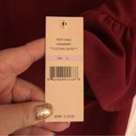 Nanette Lepore BURGUNDY MAROON CREW NECK BELL RUFFLE SLEEVE SHIFT SHEATH DRESS 6 Photo 4