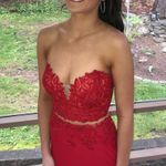 Sherri Hill Red Two Piece Prom Dress Photo 1