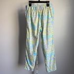 Courtenay‎ Stretch Floral Print Pants Blue Green Size 10 Cotton Blend Photo 6