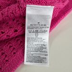 Gap Hot Pink Fuschia Cotton Crochet Ruffle Sleeveless Sheer Sweater Top Sz M Photo 4