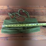 SheIn  || Two Piece Set Solid Green Strappy Top High Slit Skirt SZ Small Photo 9