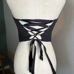 Princess Polly  Gray Lace Up Mesh Bustier Size 6 Photo 2