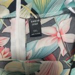 SheIn High Waisted Black and Pink Floral Ruffle Shorts Photo 1