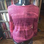 Lucky Brand  pink & red striped XL scoop neck long sleeve top Photo 1