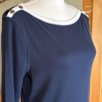 Ralph Lauren  vintage long sleeve sailor Boat Neck preppy  pullover Henly top L Photo 1