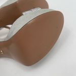 PELLE MODA Heels Size 8 Onora Platform Silver Rhinestone Crystals Strappy Ankle Photo 7