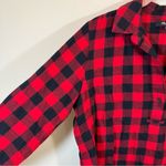 Madewell ✨ Women’s Red Black Buffalo Plaid Collared Long Sleeve Shirt Medium Photo 4