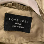 Love Tree Tilly’s High Collar Hooded Olive Green Full Zip Windbreaker Size M Photo 6