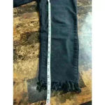 Mud Pie  Black Jeggings with faux front pockets and fringe detail to ankle Size L Photo 4