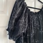 Peter Nygard  Women's 14‎ Black Floral Embroidered Peasant Boho Top Blouse Photo 1