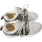 MarleyLilly  Women's Leopard Size 10 Athletic Sneakers Shoes Cream Walking Photo 5