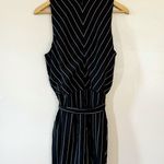 White House | Black Market SALE! B/W WHBM Striped Belted Romper Size 10 EUC Photo 2