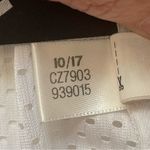 Adidas Women's White Mesh Jersey Athletic Top with Black Stripes Long Sleeve Photo 9