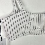 We Wore What NWT  Cami Bra Top Pinstripe Off White Black Size XL NEW Photo 8