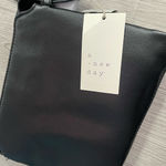 A New Day Minimalist Faux Leather Black Crossbody Purse Photo 2
