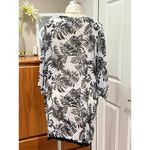 West Loop  Beach Cover Up Sheer Palm Leaves Floral One size Fits Most Photo 3