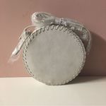 Francesca’s Collections Light Gray Faux Leather Circle Crossbody Bag NWT Photo 0