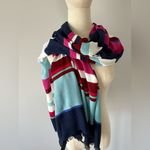 Tommy Hilfiger  colorful blue purple white scarf shawl Photo 7