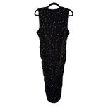 Allegra K Black Gold Stars Sleeveless Ruched Bodycon Midi Dress - XL Photo 7