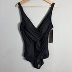 MiracleSuit  Oceanus One Piece Swimsuit Women's 16 Black Slimming Swim Beach NWT Photo 6