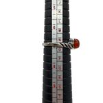 Sterling‎ Silver Tone Ring with Carnelian Cabochon Stone Size 7.25 Photo 1