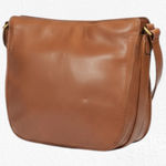 Vintage 1980s Plinio Visona Cognac Brown Leather Hudson’s Crossbody Bag NWT Photo 0