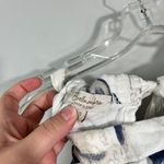 Bellambia White Blue Floral Linen Halter Neck Relaxed Fit Summer Dress Small S Multiple Photo 2