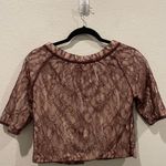 Anthropologie MOTH Brown Lace Short Sleeve Cardigan Photo 3
