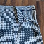 Sandro  Seersucker Navy and White Stripe Mini Skirt 100% Cotton Photo 5