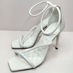 Schutz  Dress Sandals Ladies Size 5B White Leather Strappy Open Toe Stiletto Heel Photo 0