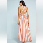 Mara Hoffman  Rosaria Swim Cover Up Vibrant Orange and White Striped Swimwear XS Photo 2
