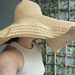 Extra Large Tan Woven Sun Hat Photo 4