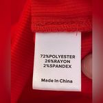 Evereve Women’s NWT Red Sleeveless Banded Mock Neck Top Sz M Colorful Classic 🍅 Photo 9