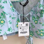 ZARA  | Floral Puff Sleeve Top Photo 3