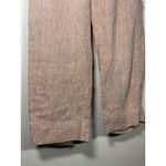 J JILL Pure Jill Size Small Linen Pants Rose Cropped Classic Casual Lagenlook Pink Photo 2