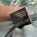 Toccin Dress Womens 4 Blue Sequin Cut Out Gown Formal Long Mesh Cocktail Party Blue Photo 7