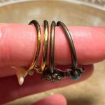 Betsey Johnson Bird, Heart, Skull & Turquoise Flower Ring Set RARE Photo 9