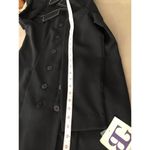Bahari Group Womens Black Solid Polyester Buttons Front Long Overcoat Si… Size 10 Photo 9