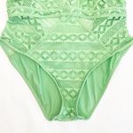 Becca Color Play Crochet Lace One Piece Swimsuit Matcha Mint Green Extra Large Photo 5
