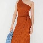 Current Air Anthropologie Ribbed Knit Skirt Rust Orange Brown Medium Petite Photo 0