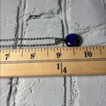 Purple Iridescent Galaxy Pendant Silver Tone Necklace Photo 8