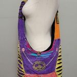 Colorful boho razor cut crossbody sling cotton bag Photo 0
