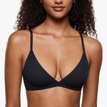 New! INLYRIC Black Inbarely Triangle Bralette Plunge Unlined Seamless Bra Size L Photo 0
