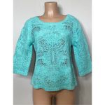 Soft Surroundings New. sea foam green loose knit top. Retails $129 Photo 1
