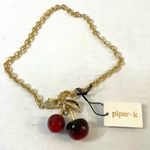 Piper NWT Cherry Charm Chain Necklace Photo 2
