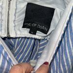 Rise of Dawn Blue Pinstripe Tassel Crop Zip Back Large Blue Photo 7